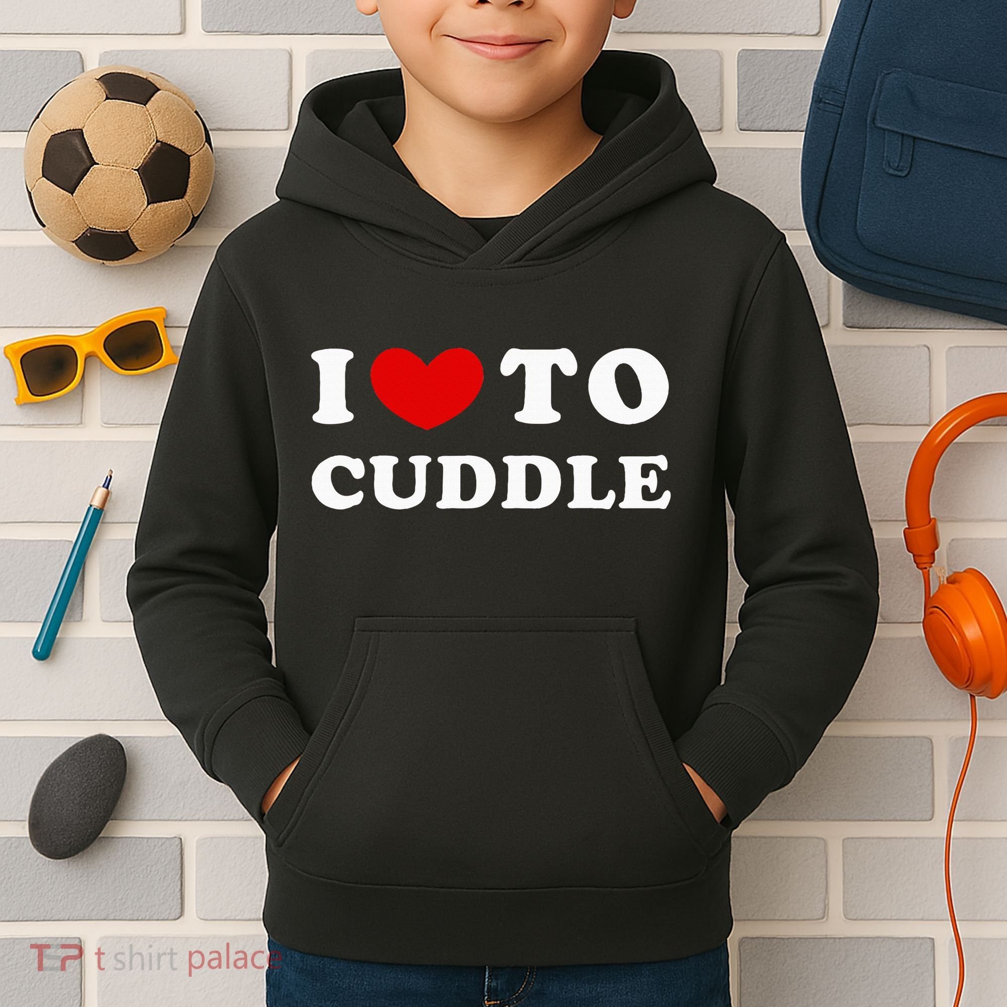 I Love To Cuddle Kids Hoodie