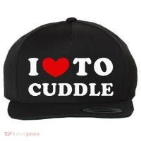 I Love To Cuddle Wool Snapback Cap thumb 0