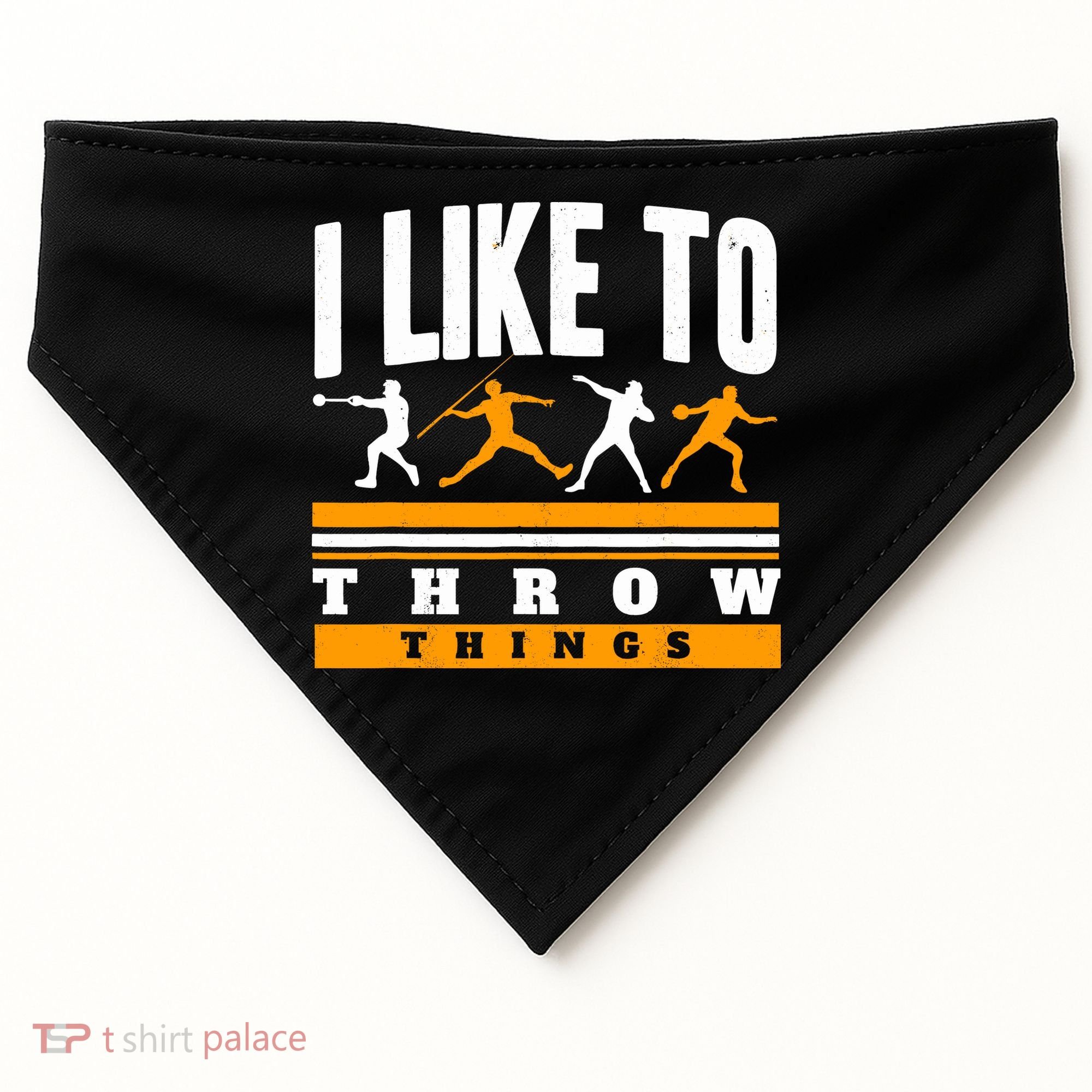 I Like To Throw Things Track And Field Thrower Shot Put USA-Made Doggie Bandana