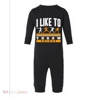 I Like To Throw Things Track And Field Thrower Shot Put Infant Fleece One Piece thumb 0