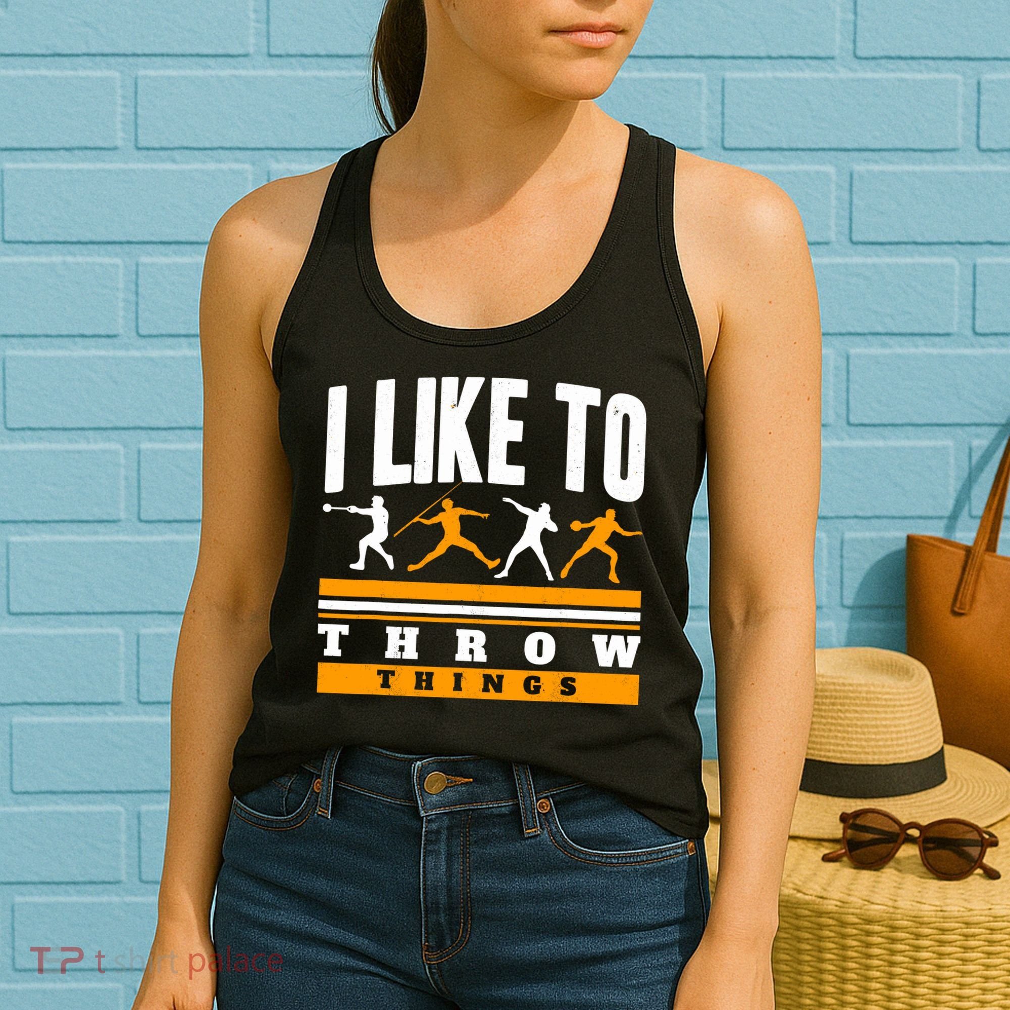 I Like To Throw Things Track And Field Thrower Shot Put Women's Tank Top