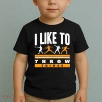 I Like To Throw Things Track And Field Thrower Shot Put Toddler T-Shirt thumb 2