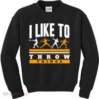 I Like To Throw Things Track And Field Thrower Shot Put Kids Sweatshirt thumb 0
