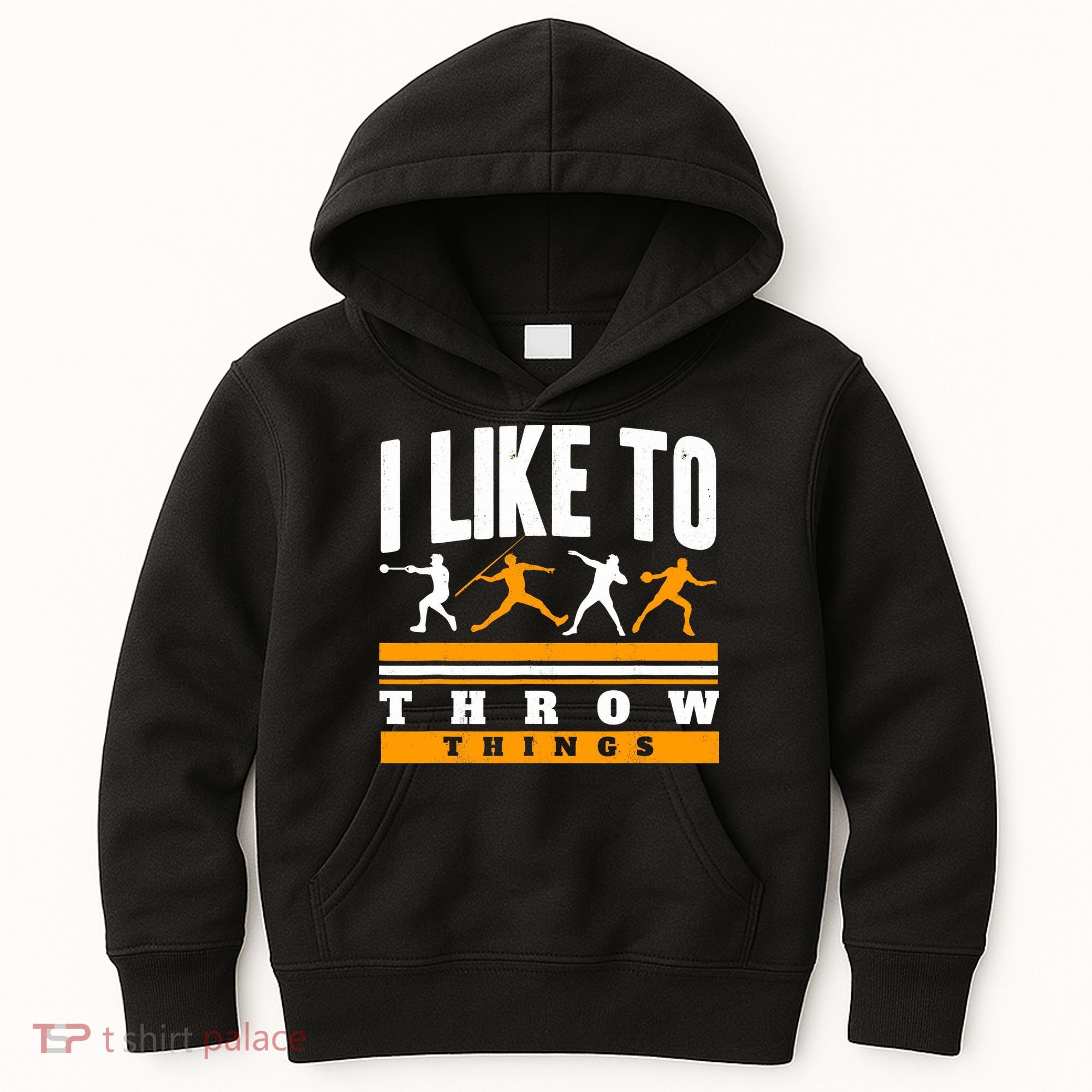 I Like To Throw Things Track And Field Thrower Shot Put Kids Hoodie