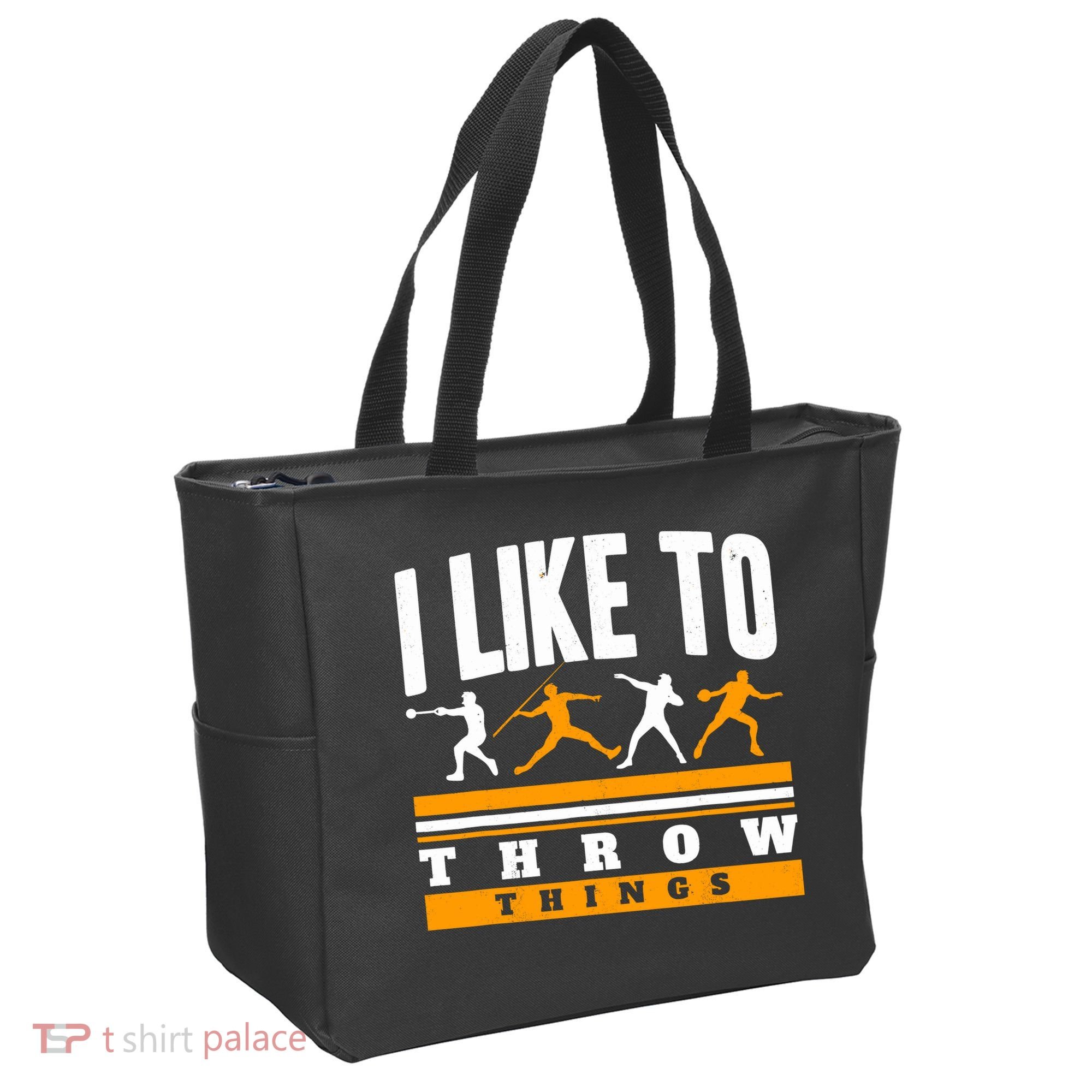 I Like To Throw Things Track And Field Thrower Shot Put Tote Bag