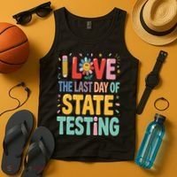 I Love The Last Day Of State Testing Test Day Teacher Tank Top thumb 4