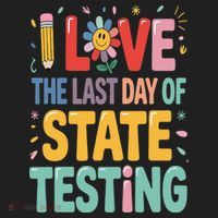 I Love The Last Day Of State Testing Test Day Teacher Golf Towel thumb 3