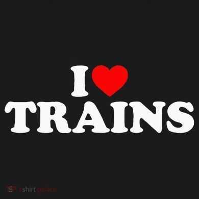 I Love Trains Tall Hoodie
