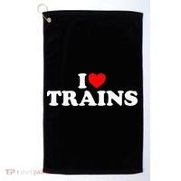 I Love Trains Golf Towel thumb 0