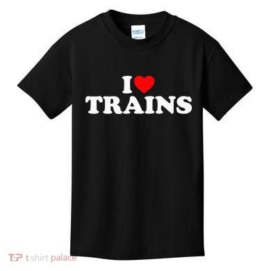 I Love Trains Kids T-Shirt