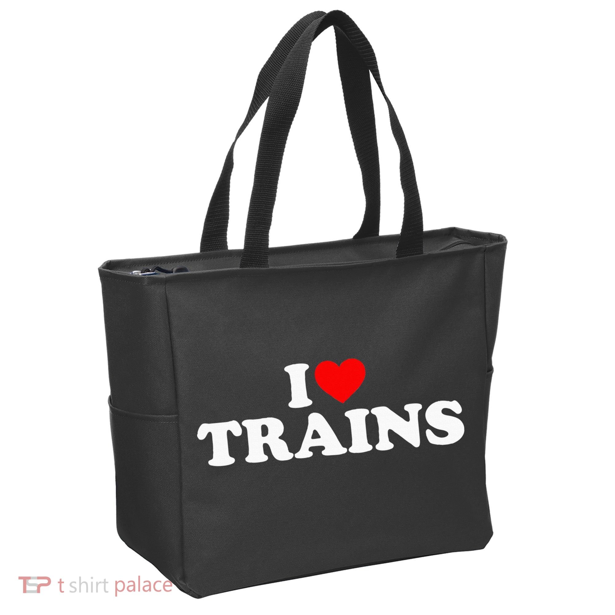 I Love Trains Tote Bag