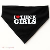 I Love Thick Girls USA-Made Doggie Bandana thumb 0