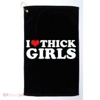 I Love Thick Girls Golf Towel thumb 0