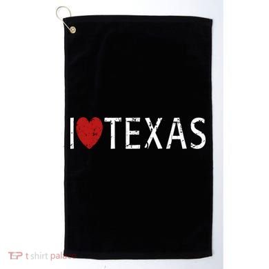 I Love Texas Golf Towel