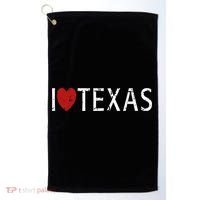 I Love Texas Golf Towel thumb 0