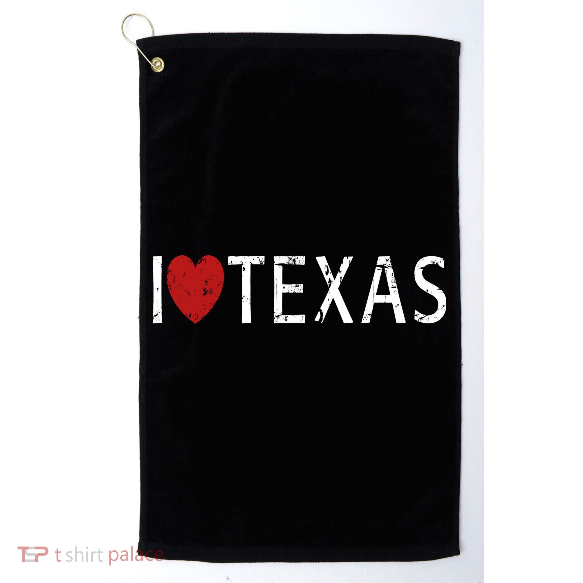 I Love Texas Golf Towel