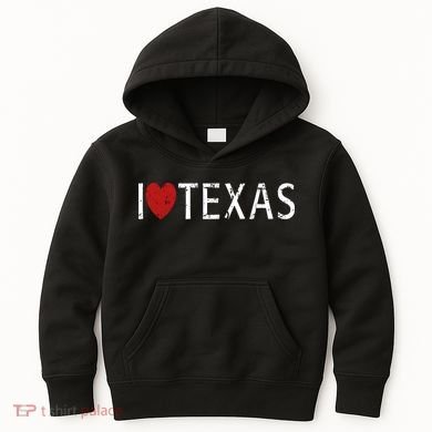 I Love Texas Kids Hoodie