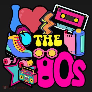 I Love The 80s Retro Cool Button