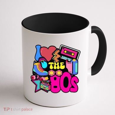 I Love The 80s Retro Cool Coffee Mug back