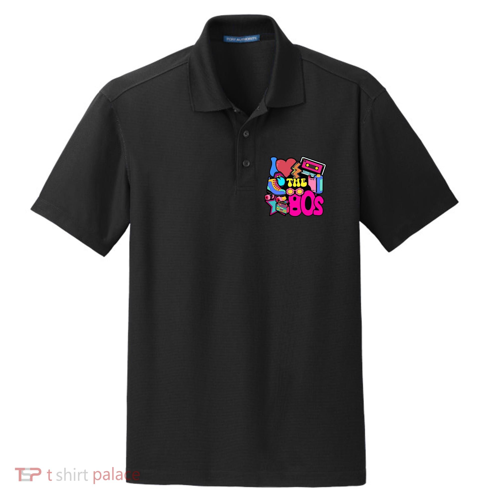 I Love The 80s Retro Cool Dry Zone Grid Polo