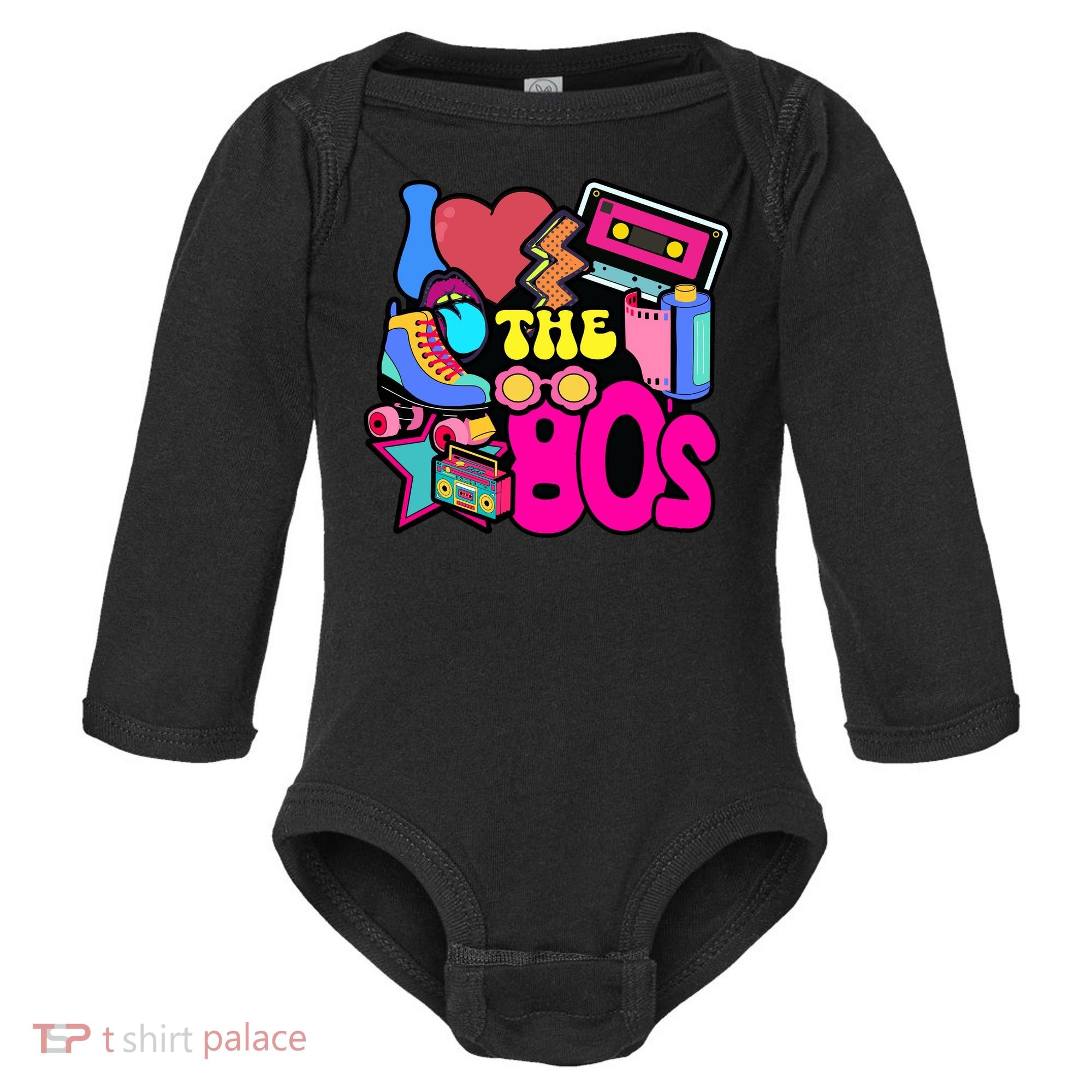 I Love The 80s Retro Cool Baby Long Sleeve Bodysuit