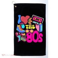 I Love The 80s Retro Cool Golf Towel thumb 0