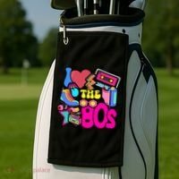 I Love The 80s Retro Cool Golf Towel thumb 2