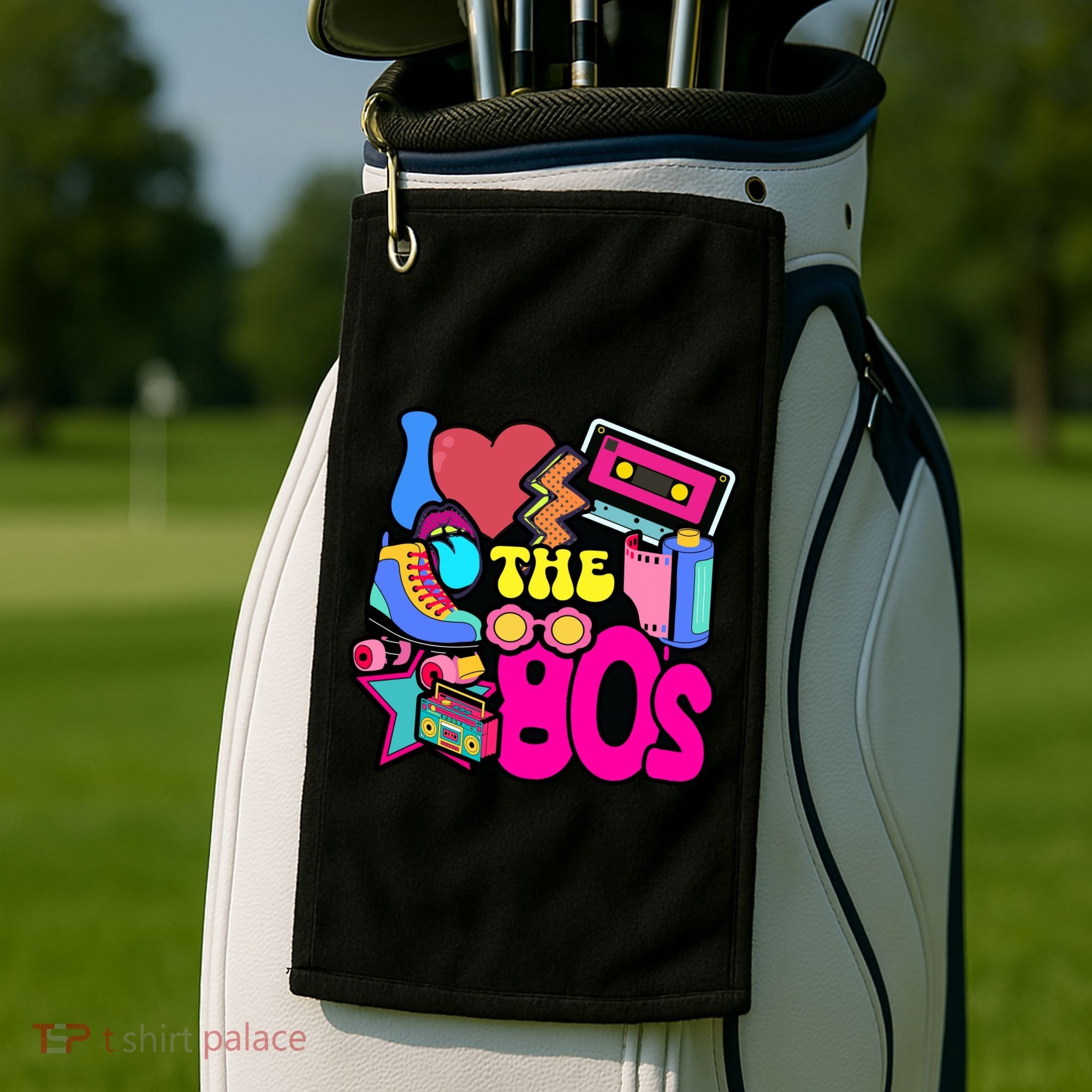 I Love The 80s Retro Cool Golf Towel
