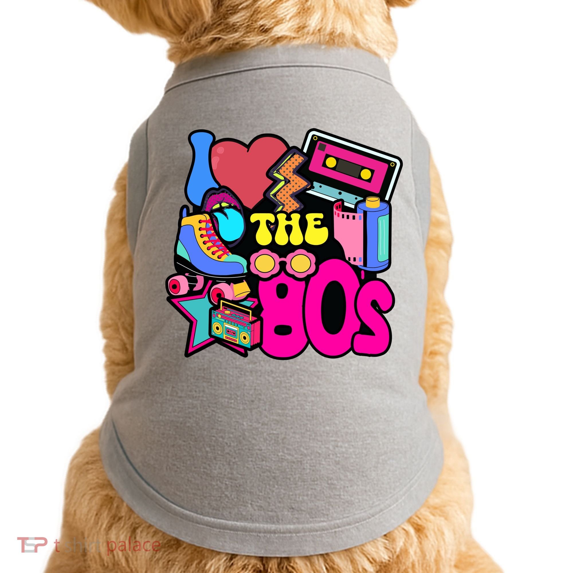 I Love The 80s Retro Cool Doggie Tank