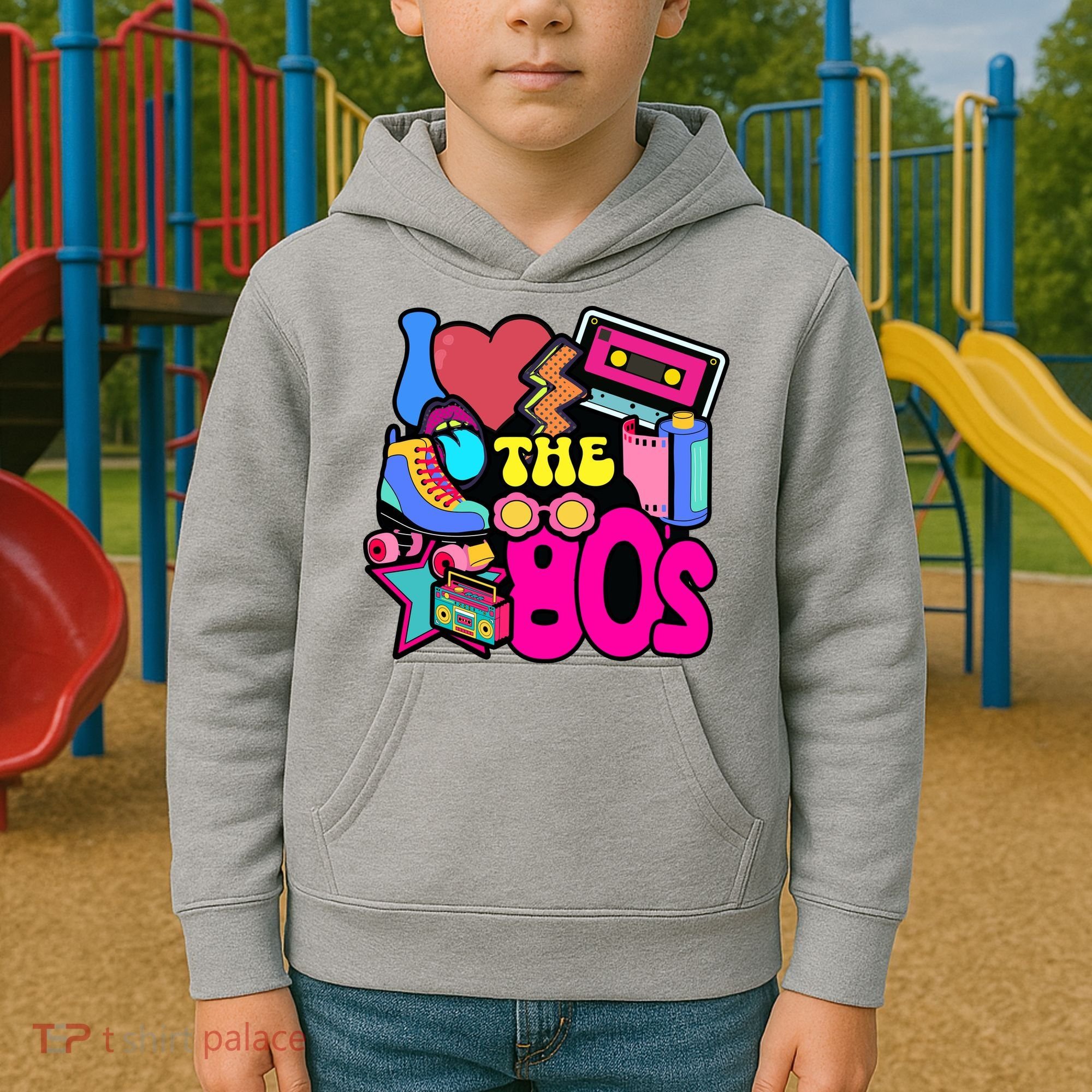I Love The 80s Retro Cool Kids Hoodie