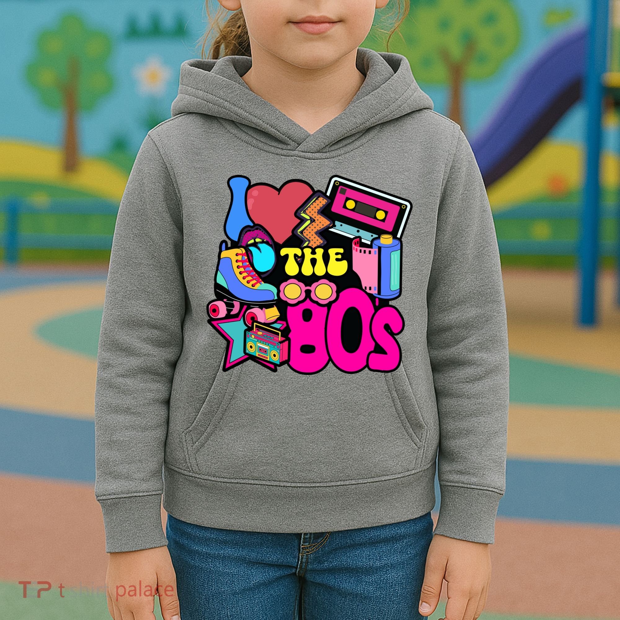 I Love The 80s Retro Cool Kids Hoodie