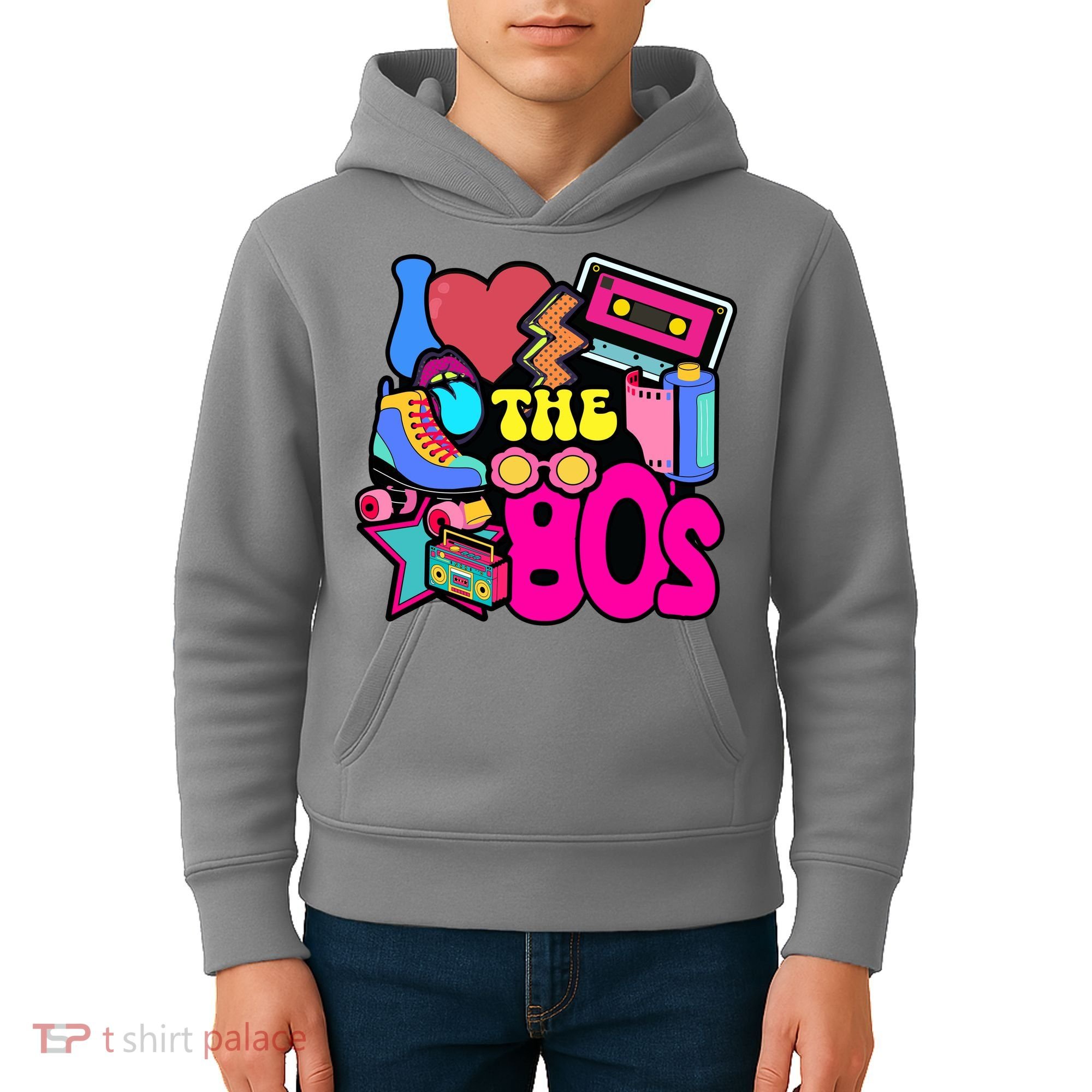 I Love The 80s Retro Cool Kids Hoodie