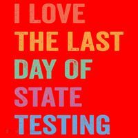 I Love The Last Day Of State Testing Funny Teachers Student Santa Hat thumb 1