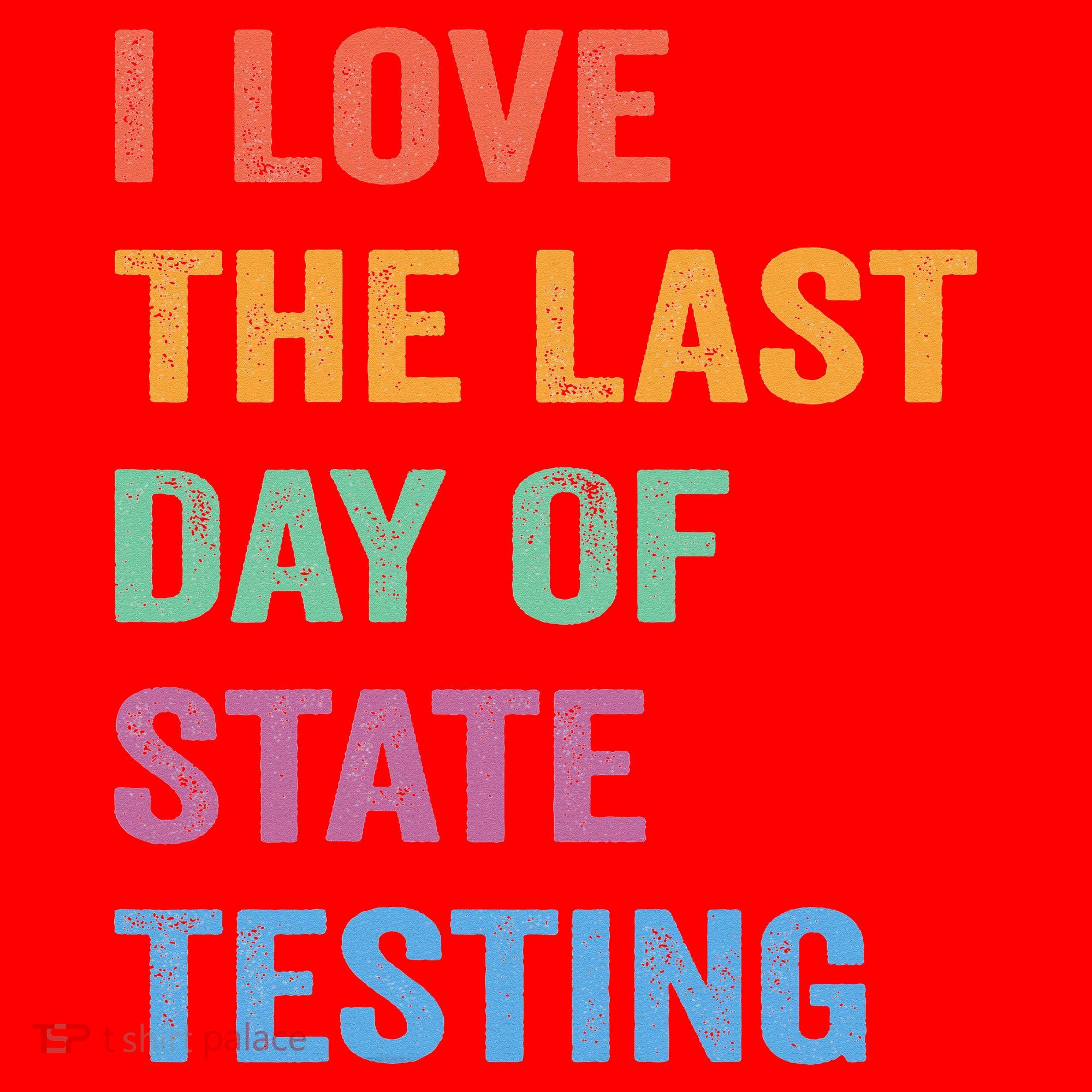 I Love The Last Day Of State Testing Funny Teachers Student Santa Hat