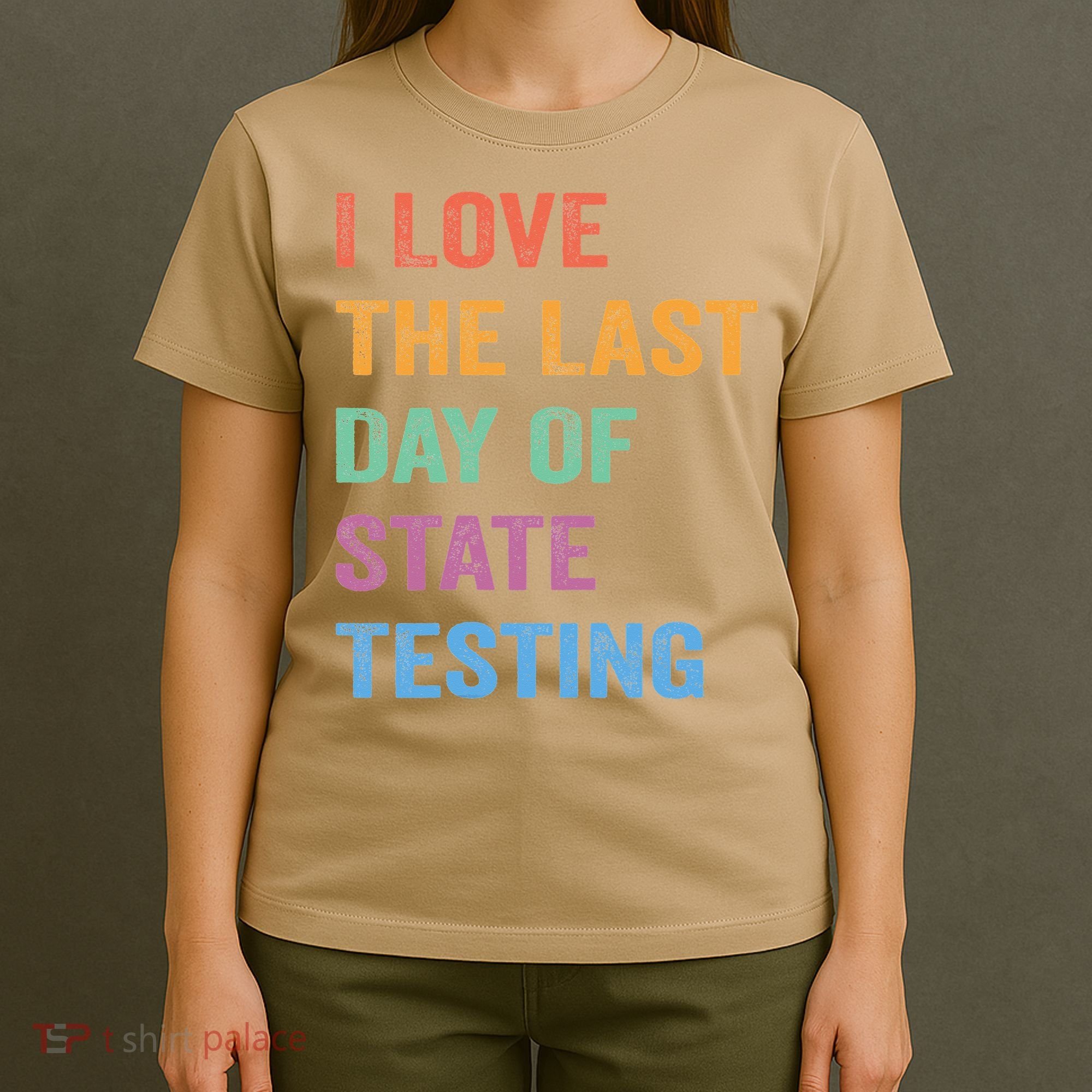 I Love The Last Day Of State Testing Funny Teachers Student T-Shirt
