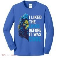 I Liked The Lions Before It Was Cool Kids Long Sleeve Shirt thumb 0