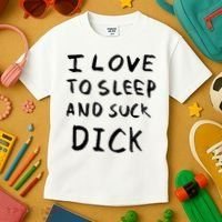 I Love To Sleep And Suck Dick Kids T-Shirt thumb 3