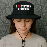 I Love Tittes And Beer Bucket Hat thumb 3