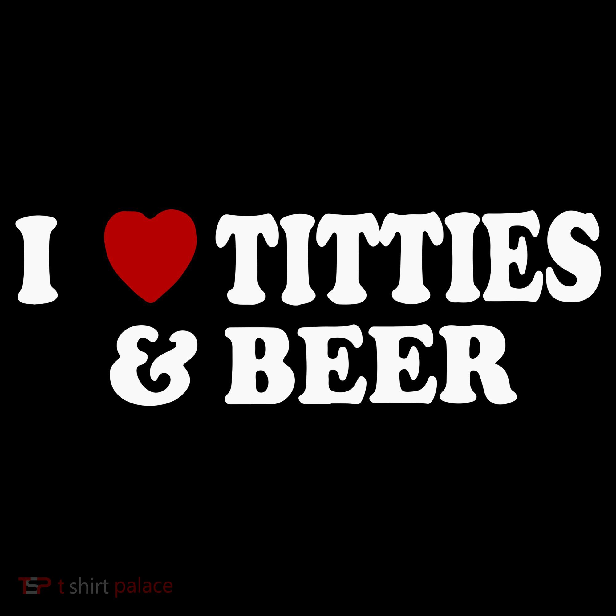 I Love Tittes And Beer Mousepad