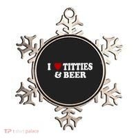 I Love Tittes And Beer Ornament thumb 0