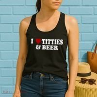 I Love Tittes And Beer Women's Tank Top thumb 2
