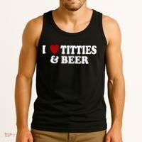 I Love Tittes And Beer Tank Top thumb 3
