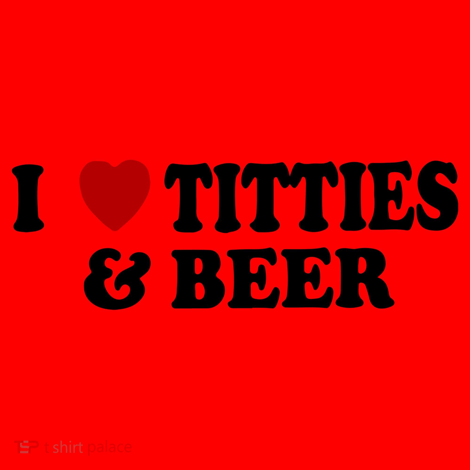 I Love Tittes And Beer Santa Hat