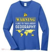 I Like To Talk About Geography Women's Long Sleeve Shirt thumb 0