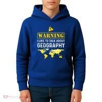 I Like To Talk About Geography Kids Hoodie thumb 4