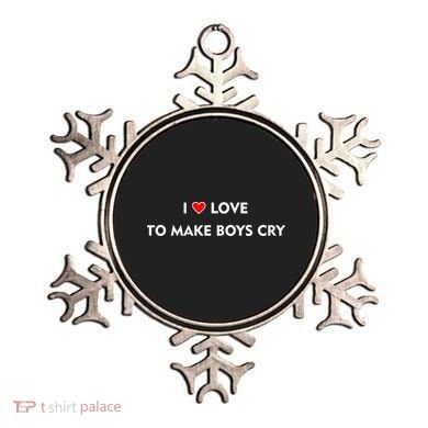 I Love To Make Boys Cry Funny Heart Ornament