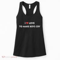 I Love To Make Boys Cry Funny Heart Women's Tank Top thumb 0