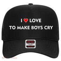 I Love To Make Boys Cry Funny Heart Hat thumb 0