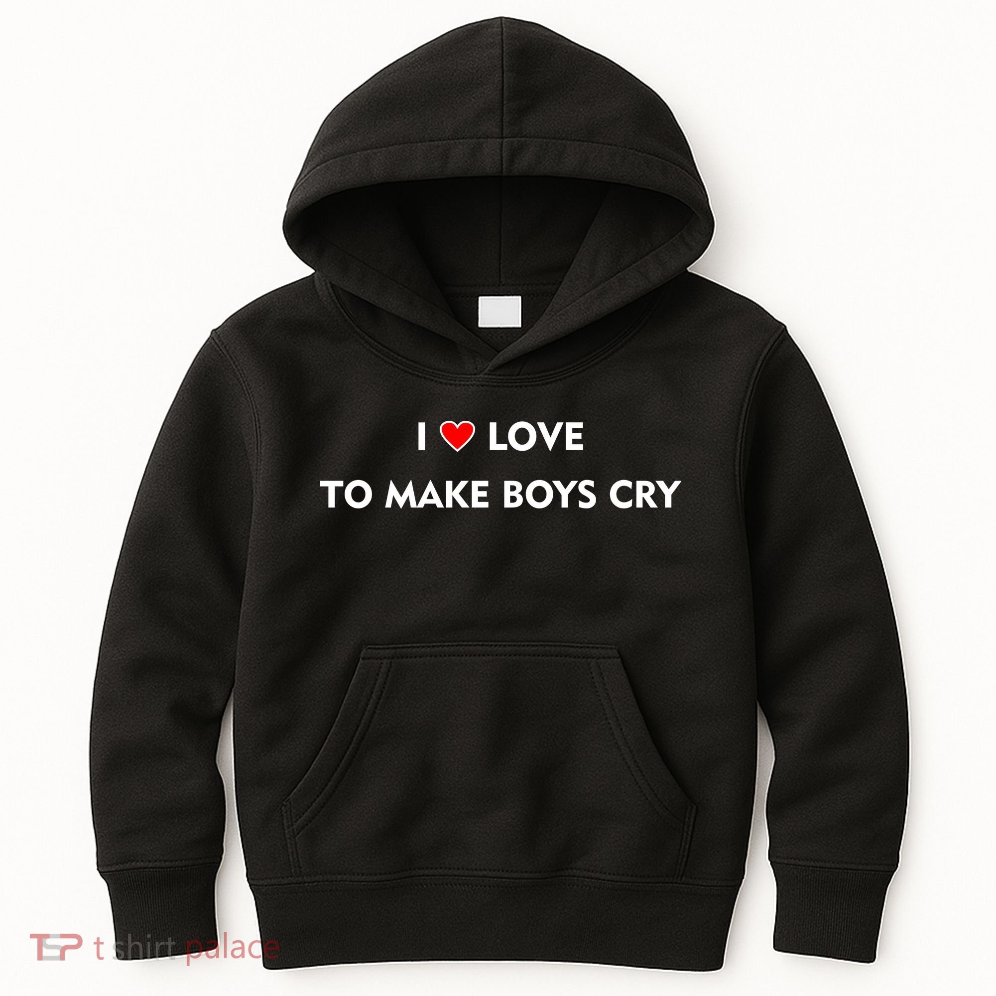 I Love To Make Boys Cry Funny Heart Kids Hoodie