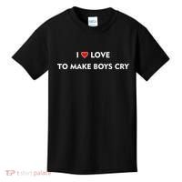 I Love To Make Boys Cry Funny Heart Kids T-Shirt thumb 0